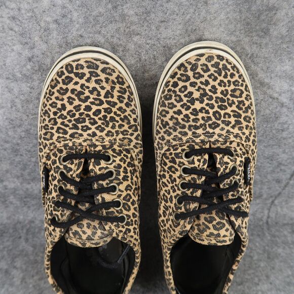 Vans Shoes Womens 7 Sneaker Authentic Low Pro Skate Casual Leopard Cheetah Brown - Picture 7 of 13